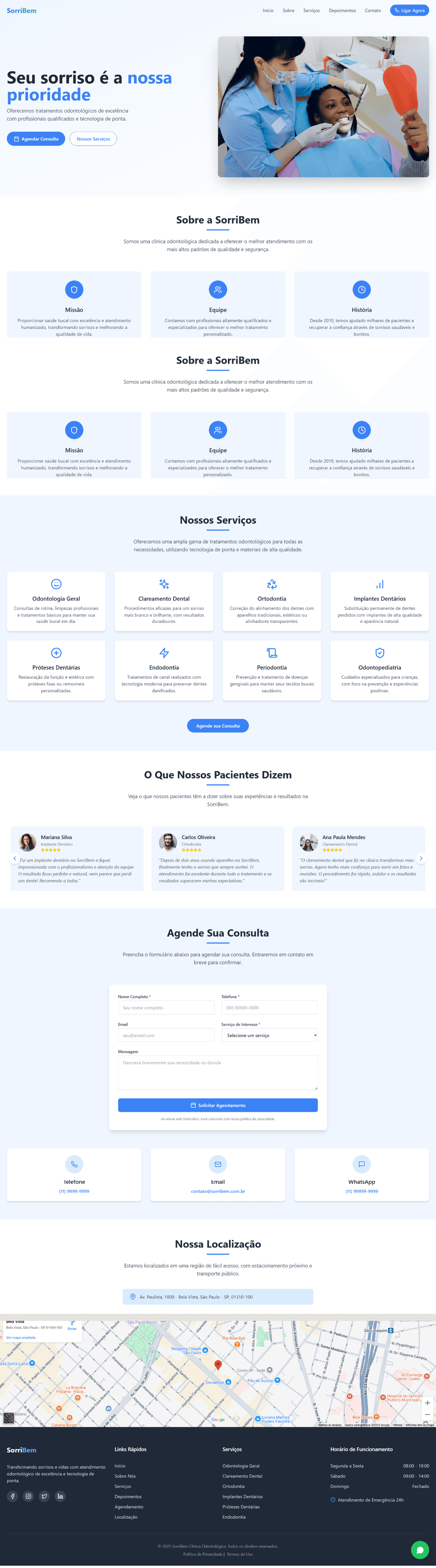 Screenshot of SorriBem project